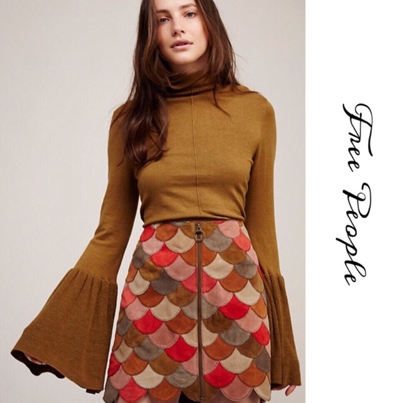 Free People Dresses & Skirts - Free People Midnight Rider Suede Skirt